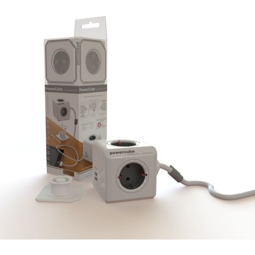 Billede af POWERCUBE USB + 4 UDTAG M/3M