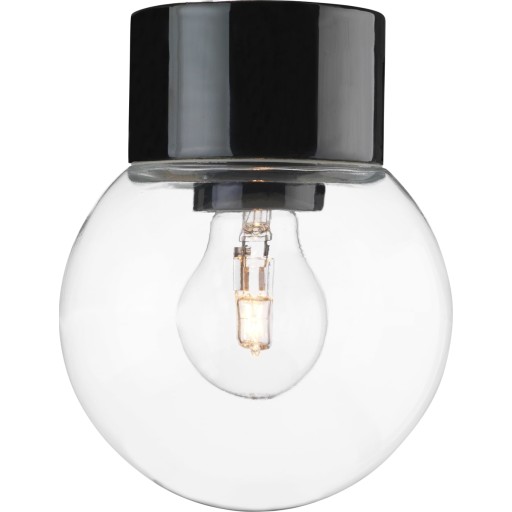 Ifö Classic Globe taklampe, Ø15 cm, sort/klar Lamper &amp; el > Lamper &amp; spotter