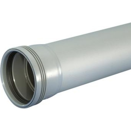 Wavin Wafix pp afløbsrør med muffe 50 x 1000 mm grå