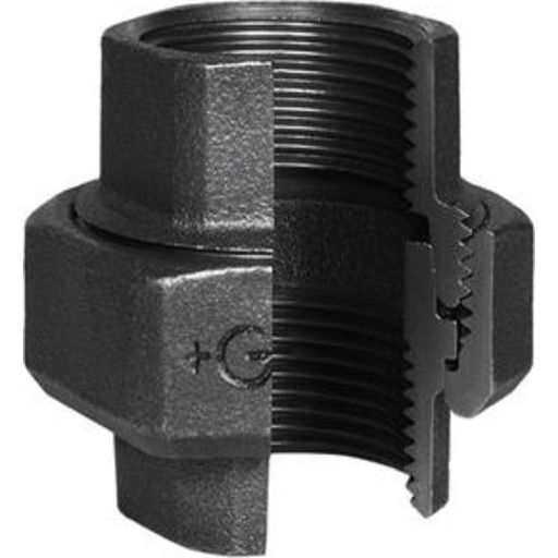 Sort union, muffe/muffe 3/4"