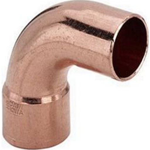 Lodde bjning 90 m. nippel/muffe, 22 x 22 mm