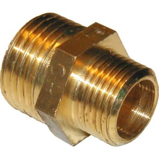 Messing brystnippel, 1 1/4" x 3/4"