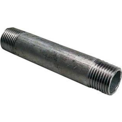 Sort nippelrør 1/2" - 150 mm