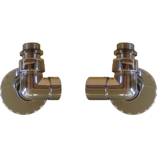 Kriss Corner Manuel ventilsæt, vinkelløbende med 1/2´´ tilslutningsrør & rosetter. Krom