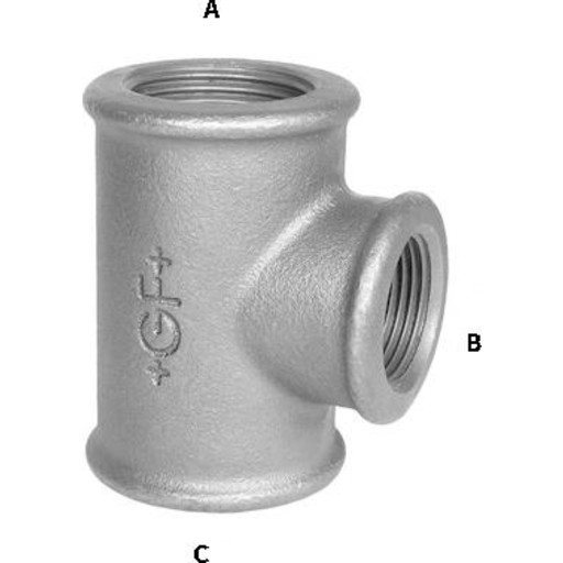 Galvanisert T-rør 1 1/2" x 1" x 1 1/2" Tekniske installasjoner > Rør &amp; rørdeler