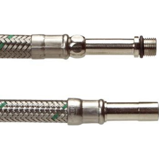 Tilkoblingsslange M10 x 10 mm rustfri stålflett, 500 mm (1 stk) Tekniske installasjoner > Rør &amp; rørdeler