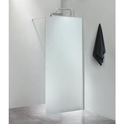 Cassøe Slim dusjvegg, 70 cm, frostet glass, aluminium profil Baderom > Dusjen