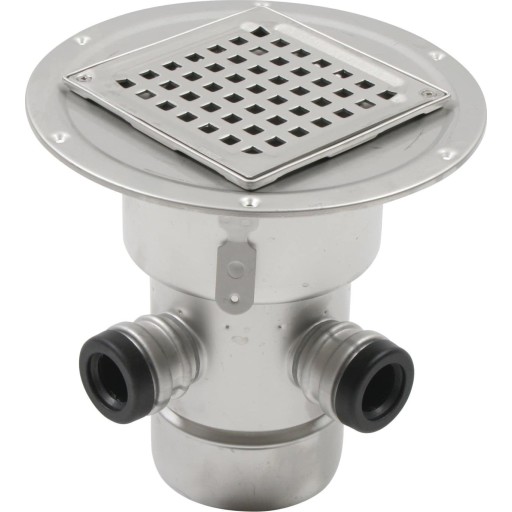 Blücher Square afløbsskål, til beton og flisegulv, Ø110 mm billede