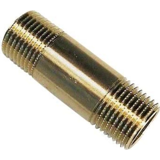 Messing nippelrør, 3/4" - 120 mm billede