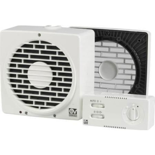 THERMEX MUR- & VINDUESVENTILATOR - VARIO, Væg, Universel, Hvid, IPX4, Klasse II, 380 m³/t