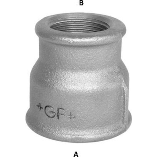 Georg Fischer formrmuffe galvaniseret 1.1/4 - 3/4´´ muffe-muffe