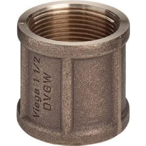 Muffe, 1/2", rdgods, silicium bronze