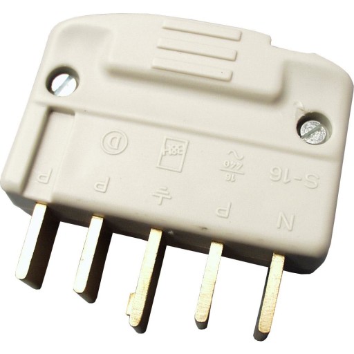 Elworks Flerpolet stikprop, Lige, 3P+N+J, Grå