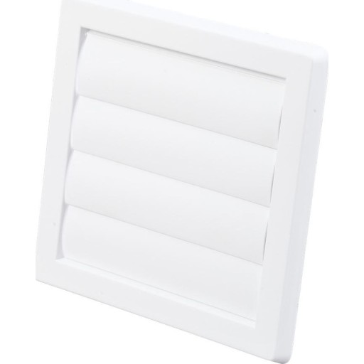 Lamelventil type 70, 150x150mm, hvid (180x180 mm) - Duka