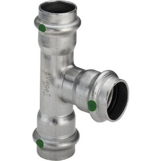 5 stk Viega Sanpress rustfrit T-stykke t/brugsvand, 35 x 15 x 35 mm billede