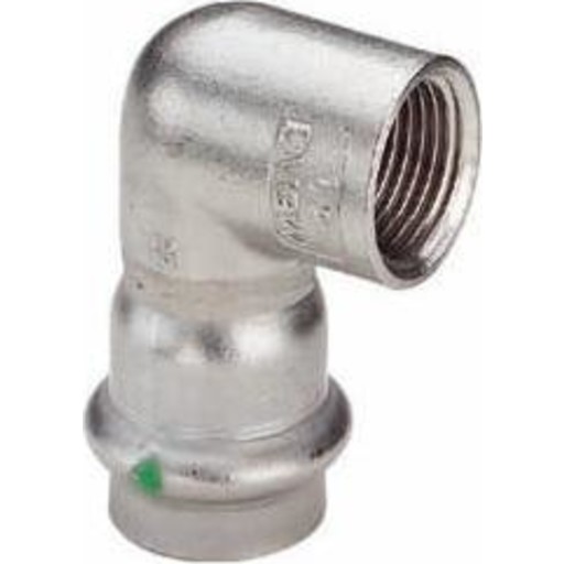 Viega Sanpress vinkel til brugsvand 18 mm x 1/2" i rustfrit stål billede