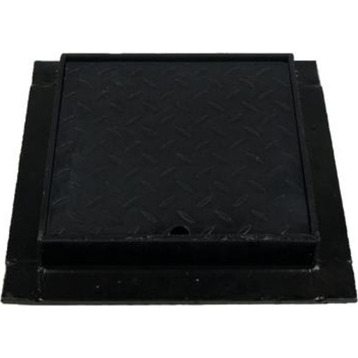 Duco 60mm karm m. dæksel til opføringsrør - Ø315mm, 2,5ton - Sort