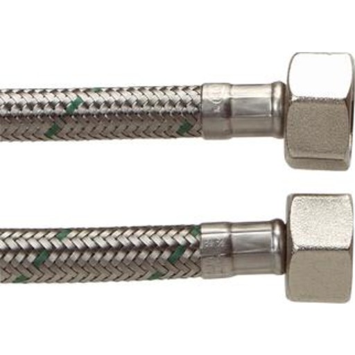 1/2" x 1/2" - 1000mm armert slange med rustfritt stål Tekniske installasjoner > Rør &amp; rørdeler