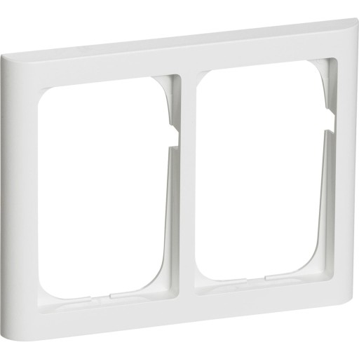 LAURITZ KNUDSEN FUGA® ramme Softline 63 1,5 modul dobbelt vandret, hvid.