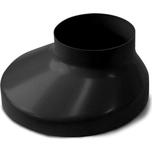 Plastmo brøndkrave i sort med nedløb Ø75 x 130 mm