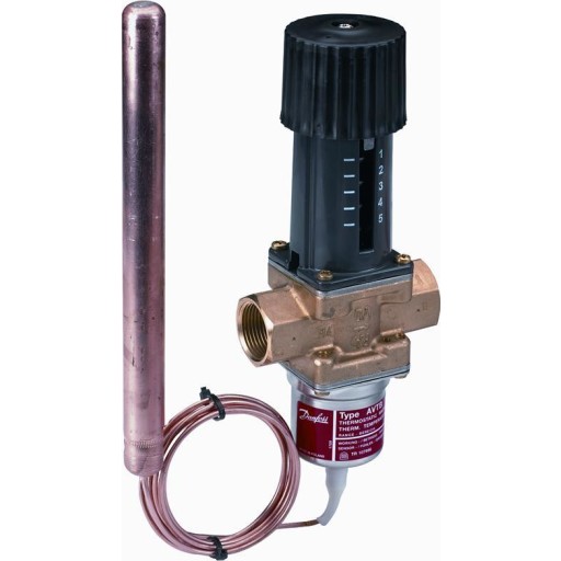 Danfoss AVTB 15 ventil 3/4", 0-30°, 2 meter billede