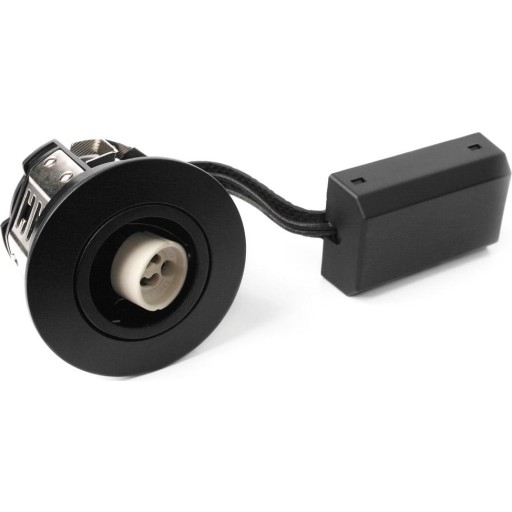 Hilux D10 Udendørs Indbygningsspot 65mm 230V GU10 i Sort