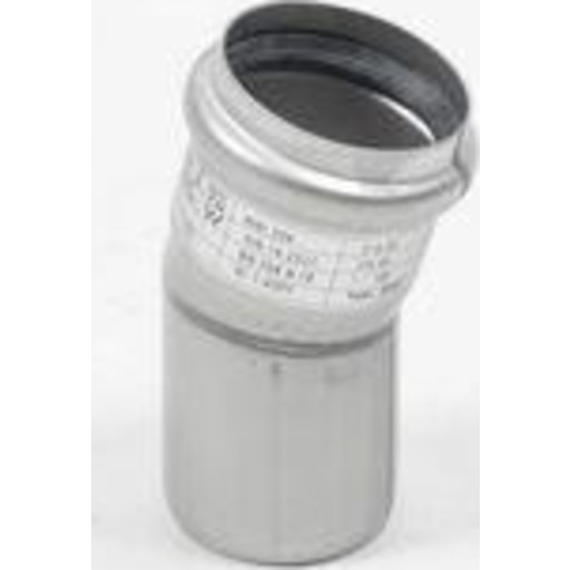 Blücher rustfri 15 grader bøjning Ø50 mm - AISI304/EN1.4301