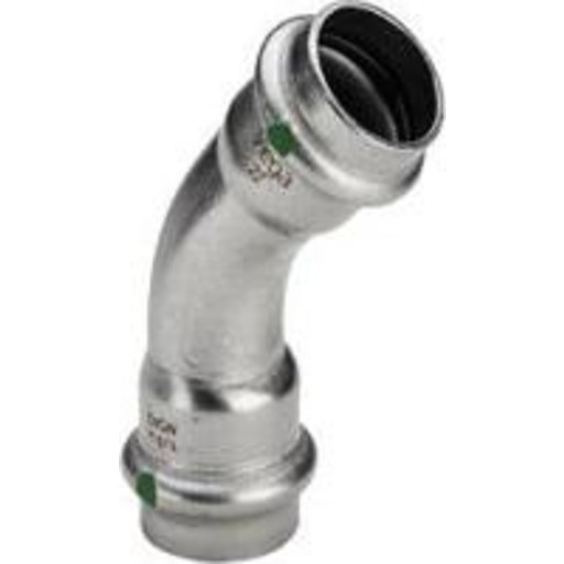 Viega Sanpress 45° bøjning til brugsvand 28 mm i rustfrit stål billede