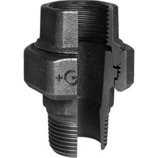 Sort union muffe/nippel 3/4" billede