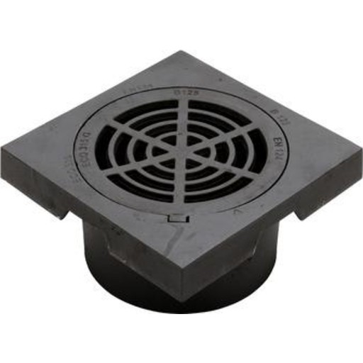 Ulefos karm m. rist til opføringsrør - Ø315mm - Gråjern billede