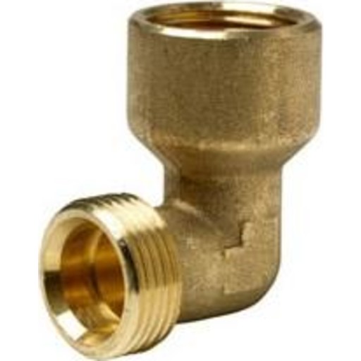 Wavin Tigris Skruefittings - Overgangsvinkel 90 fittingskrop med koblingsnippel og rrgevindsmuffe, ?" x ??"