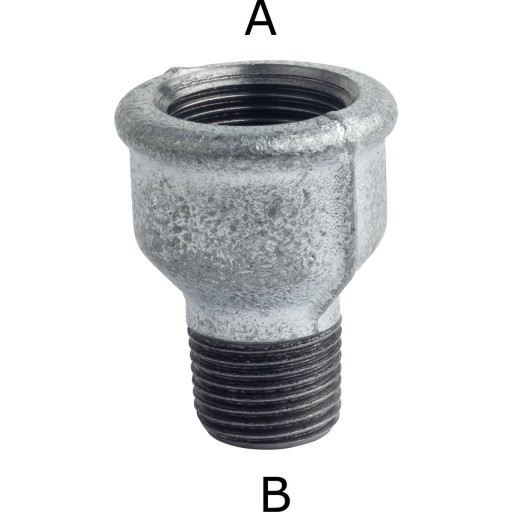 Georg Fischer spidsmuffe galvaniseret 3 - 2.1/2'' muffe - nippel