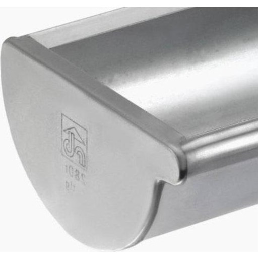 VM Zinc Endebund til venstre. 280 mm. 1/2-rund. Valseblank -Tages ikke retur-