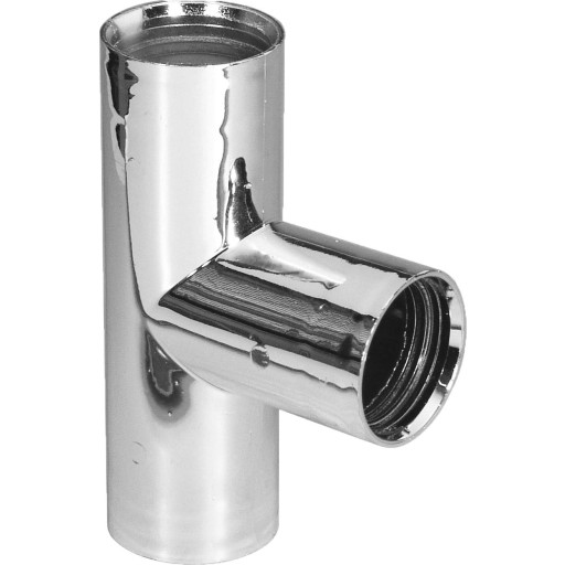 Purus grenrør, 90°, Ø32 mm, plast, krom billede