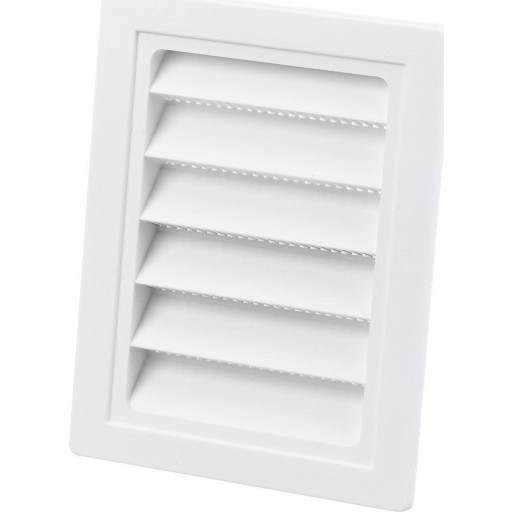 Duka jalousirist type 63.1 - PVC, Hvid, 100X150 mm, Passer til murgennnemføring type 201