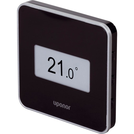Uponor Smatrix Wave digital STYLE termostat med RH sort T-169 BLACK