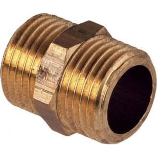 3/4 afzinkningsfri messingbrystnippel