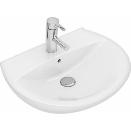 Ifö Spira vask buet 57cm 15122 - boltemontering, med hanehul og med overløb dybde 430