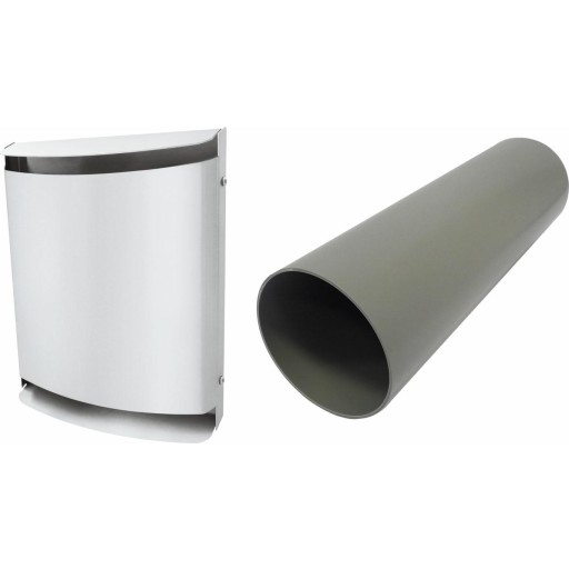 Bosch ventilationskanal og hvid udvendig skærm til Vent 2000 D startpakke billede