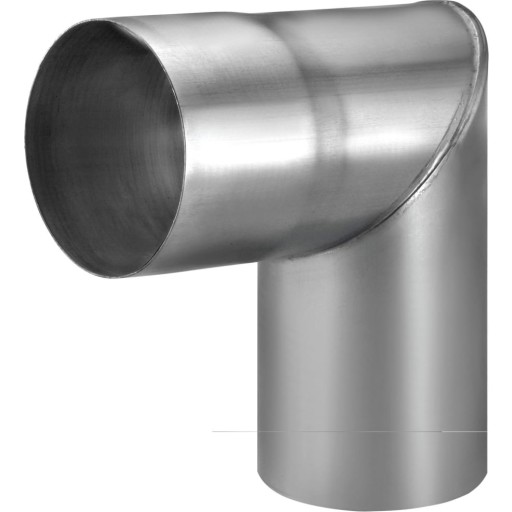 VmZinc knærør t/udvendig samling 85 grader / 87 mm, zink billede