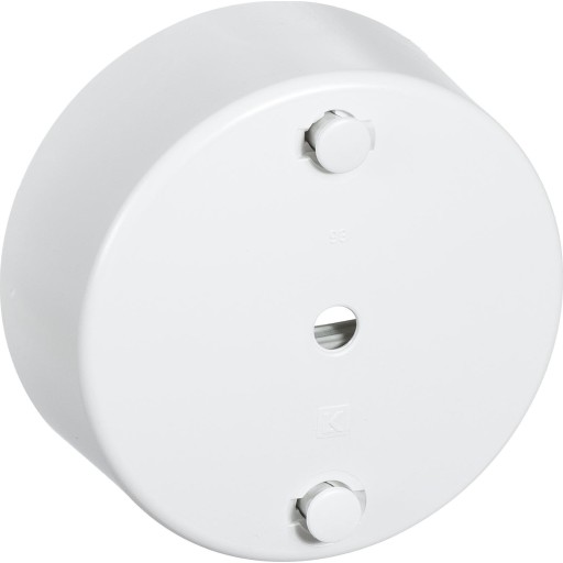LK - Clips-roset 80 med 5 dobbelte klemmer (med jord) - hvid