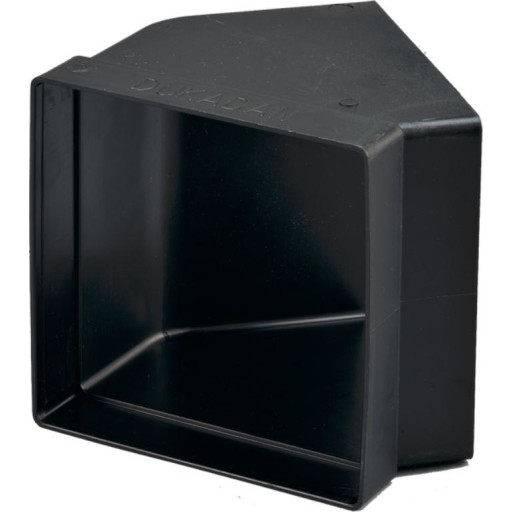 Duka 45 grader aftræksbøjning, 150 x 150 mm, sort billede