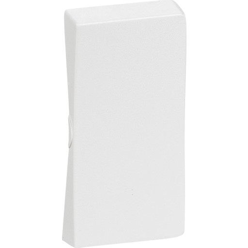 LK FUGA - Halvtangent til 13A 1-polet med halvmodul lampe, krone eller dobbelt korrespondance afbryder, 1 modul, hvid, til gammel 13A model