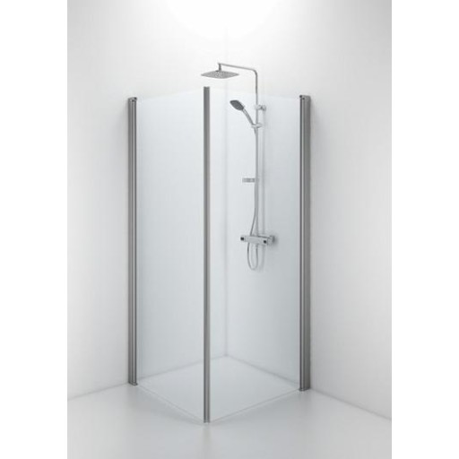 Contura Shower Space dusjdør, 77 cm, klart glass, aluminium profil Baderom > Dusjen