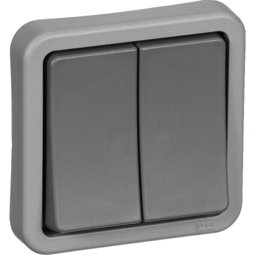 LK Opus 74 Industri Dobbelt afbryder korrespondance, Mørkegrå billede