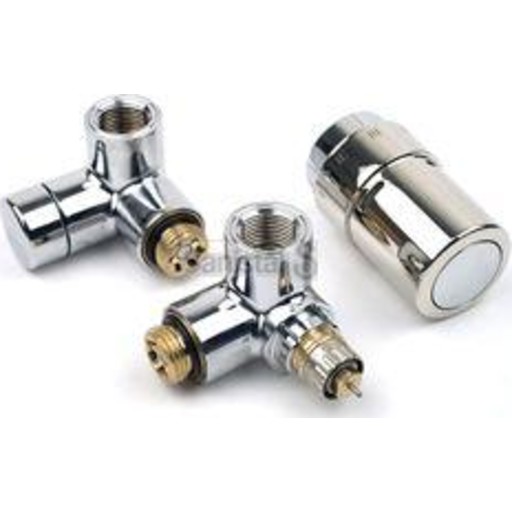 Danfoss RAX ventilsæt m/Rumtermostat i venstre side, Krom billede