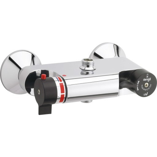 Damixa TMC badkarsblandare, omvänd rörföring, krom/svart