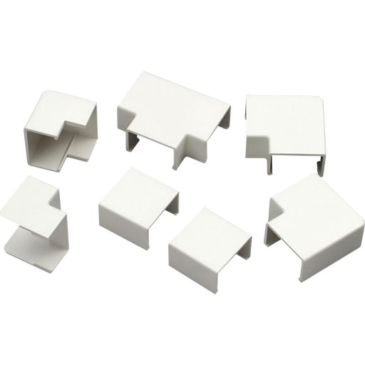 Formstykker til kabelkanal, 7 x 12 mm, hvid 3410 - Plasfix