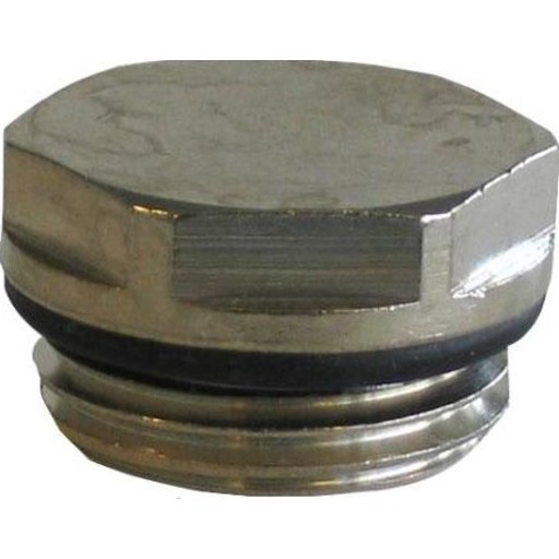 Pettinaroli Afslutningsprop 6 kant med o-ring 1/2", krom