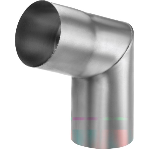 VM zinc Knærør med muffe 76 mm. 70°. udv. Samling. Blank zink -Tages ikke retur-